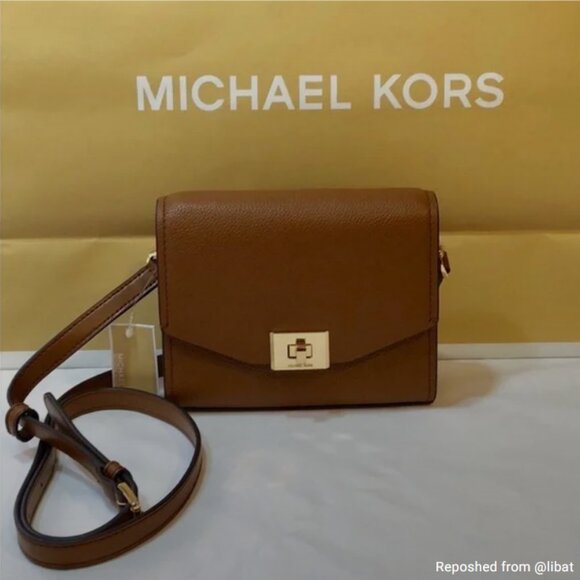 MK Cassie XS Crossbody in Luggage Pebbled Leather - Picture 5 of 9